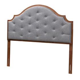 Baxton Studio Premala Grey Walnut Brown Queen Headboard