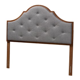 Baxton Studio Camila Grey Walnut Brown Queen Headboard