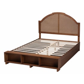 Baxton Studio Darcila Walnut Brown Queen Storage Bed