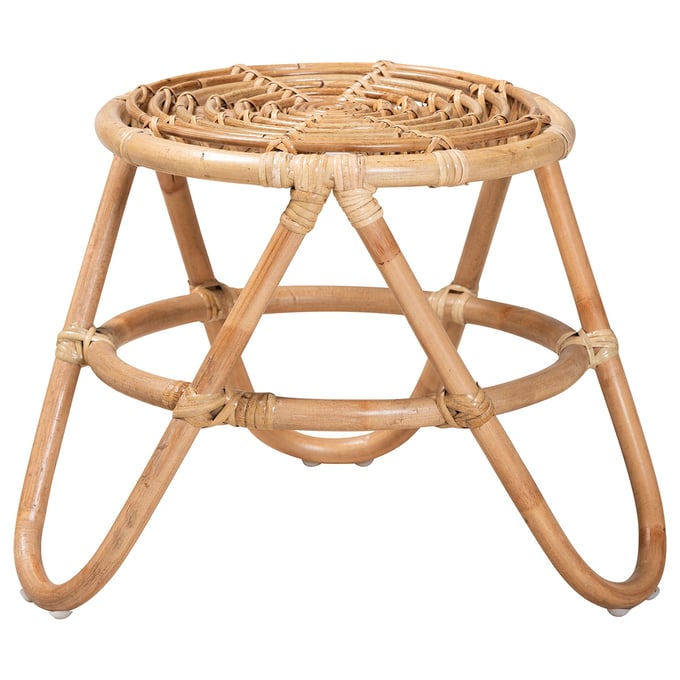 Baxton Studio Jacinda Natural Brown End Table BAX-DC785-RATTAN-ET