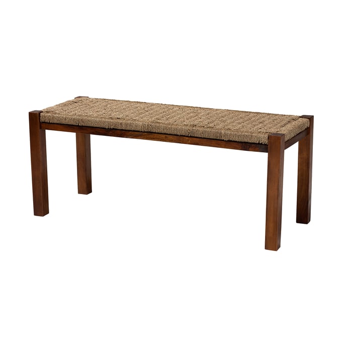 Baxton Studio Bali Pari Hermes Walnut Brown Bench BAX-DC9052-WOOD-BENCH