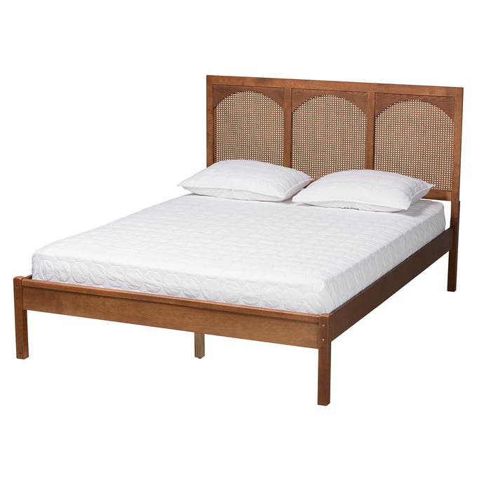 Baxton Studio Blossom Ash Walnut Platform Beds BAX-MG0084-ASH-BEDS-VAR