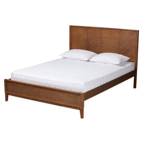 Baxton Studio Carver Ash Walnut Queen Platform Bed