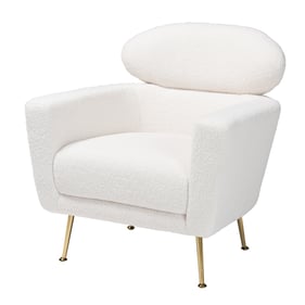 Baxton Studio Fantasia Ivory Upholstered Armchair