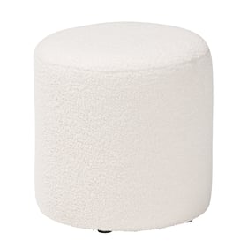 Baxton Studio Tori Ivory Upholstered Ottoman