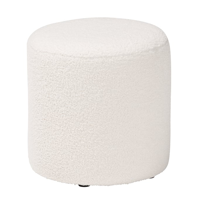 Baxton Studio Tori Ivory Upholstered Ottoman BAX-1708A-BEIGE-OTTOMAN