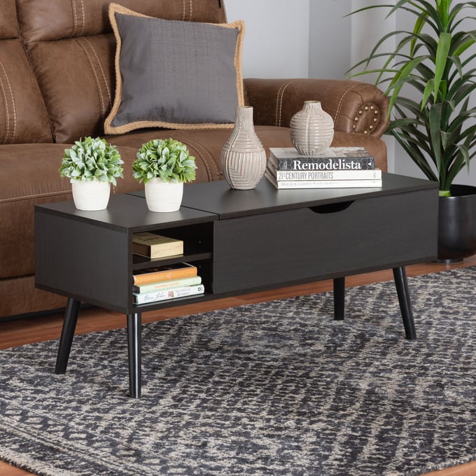 Baxton Studio Roden Dark Brown Lift Top Coffee Table The Classy Home