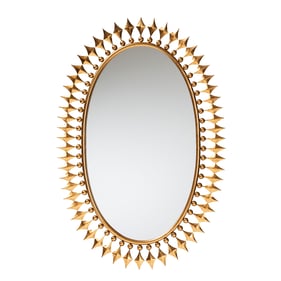 Baxton Studio Rogier Antique Goldleaf Accent Wall Mirror