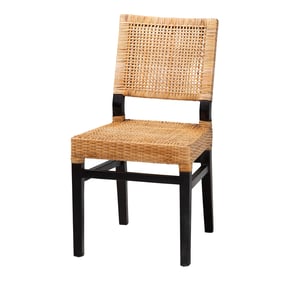 Baxton Studio Bali Pari Lesia Natural Brown Dining Chair