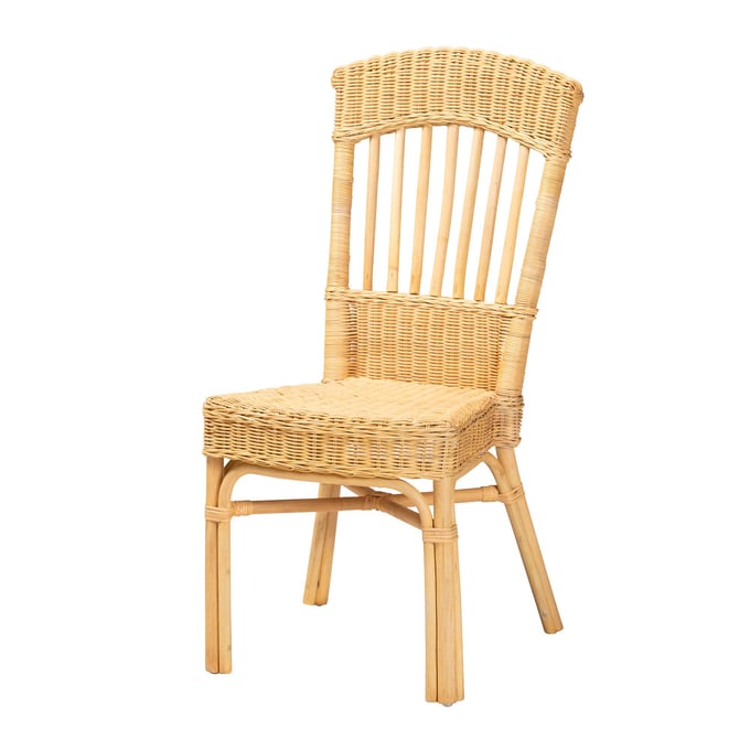 Baxton Studio Bali Pari Barito Natural Brown Dining Chair BAX-BARITO-RATTAN-DC