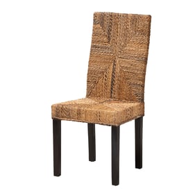 Baxton Studio Bali Pari Laymi Mahogany Dark Brown Dining Chair