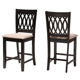 2 Baxton Studio Florencia Espresso Brown Counter Stools