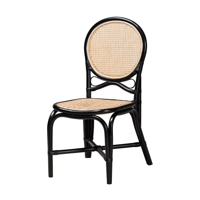 Baxton Studio Bali Pari Ayana Natural Brown Dining Chair BAX-AYANA-RATTAN-DC