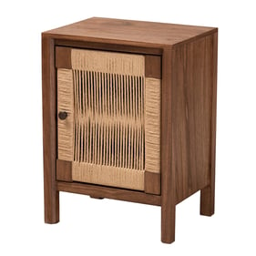 Baxton Studio Holitz Walnut Light Brown Nightstand