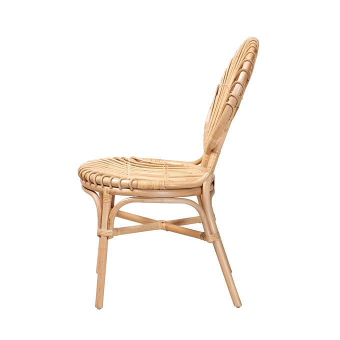 Baxton Studio Bali Pari Iris Natural Brown Dining Chair The