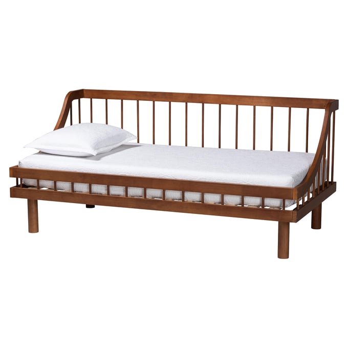 Baxton Studio Helio Walnut Brown Twin Daybed BAX-MG0223-WALNUT-DAYBED-TWIN