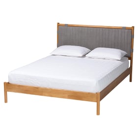 Baxton Studio Jaiana Grey Oak Brown Queen Bed