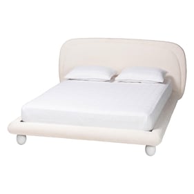 Baxton Studio Eladio Ivory White Queen Bed