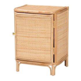 Baxton Studio Kiara Natural Rattan Nightstand