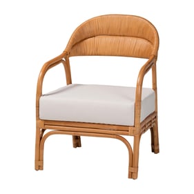 Baxton Studio Bali Pari Marisa Light Honey Arm Chair