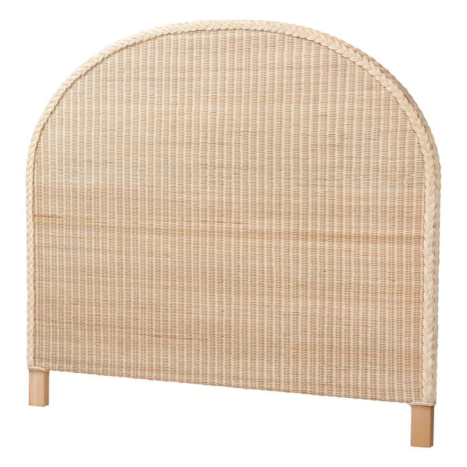 Baxton Studio Bali Pari Lanica Pale Brown Standalone Headboards BAX-BRAIDEDSUNBLEACDIVRY-HB-V1