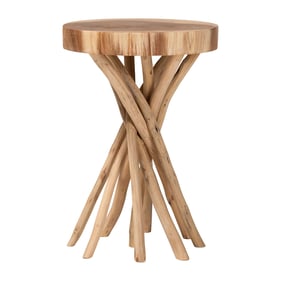 Baxton Studio Bali Pari Liberte Natural End Table