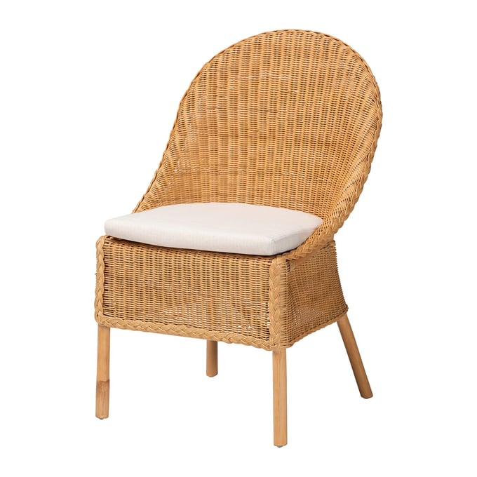 Baxton Studio bali pari Camelia Light Honey Dining Chair BAX-CAMELIA-LIGHTHONEYRTN-DC