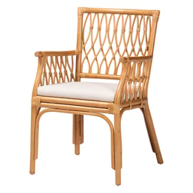 Baxton Studio bali pari Maisa Light Honey Arm Chair