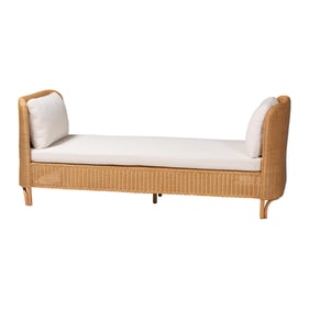 Baxton Studio Bali Pari Diva Natural Light Honey Rattan Daybed