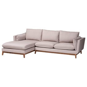 Baxton Studio Olson Beige Left Facing Sectional