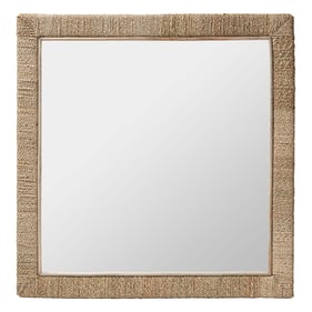 Baxton Studio Bali Pari Geralyn Natural Seagrass Wall Mirror