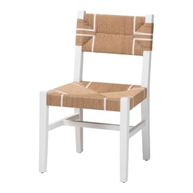 Baxton Studio Bali Pari Talli Brown White Dining Chair