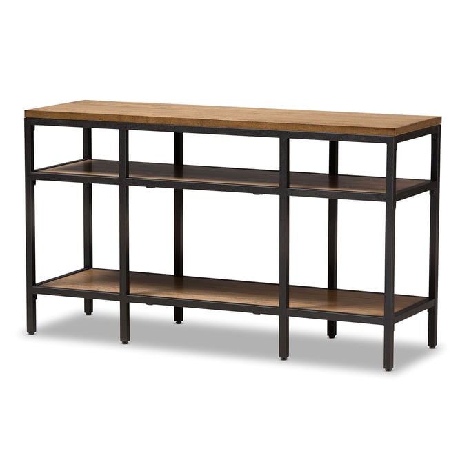 Baxton Studio Caribou Brown Wood Rectangle Console Table BAX-YLX-0005-ST