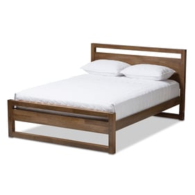 Baxton Studio Torino Walnut Brown Wood King Platform Bed