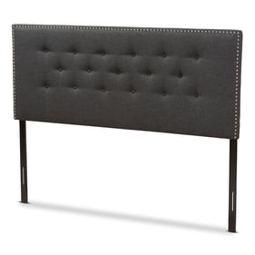 Baxton Studio Windsor Dark Grey Fabric Full Headboard