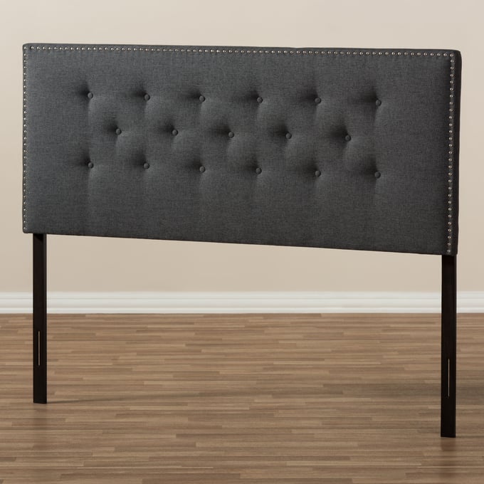 Baxton Studio Windsor Dark Grey Fabric Full Headboard The Classy