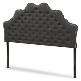 Baxton Studio Hilda Dark Grey Fabric King Headboard