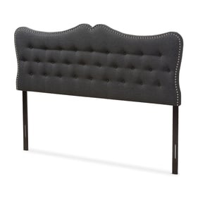 Baxton Studio Emma Dark Grey Fabric Upholstered Queen Headboard