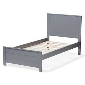 Baxton Studio Catalina Grey Wood Twin Platform Bed