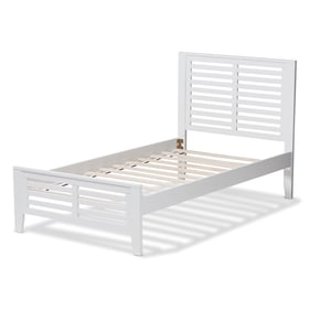 Baxton Studio Sedona White Wood Twin Platform Bed