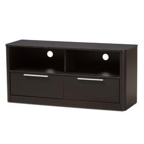 Baxton Studio Carlingford Dark Brown Wood 2 Drawers TV Stand