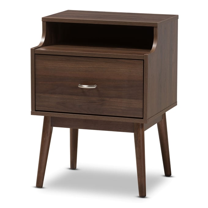 Baxton Studio Disa Modern Brown Wood Night Stand BAX-ST-3748-00-BROWN-NS