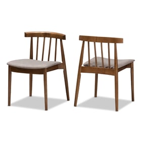 2 Baxton Studio Wyatt Beige Fabric Dining Chairs