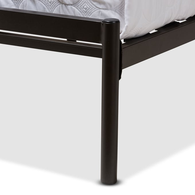 Baxton Studio Sabine Black Bronze Metal Queen Platform Bed The