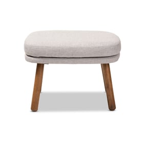 Baxton Studio Lovise Greyish Beige Fabric Upholstered Ottoman