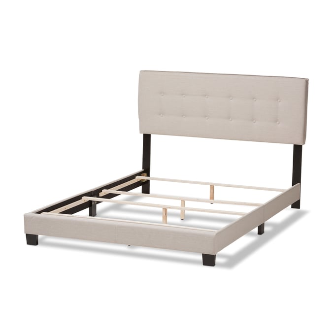 Baxton Studio Audrey Light Beige Fabric Upholstered Full Bed BAX-CF8747-M-LIGHT-BEIGE-FULL