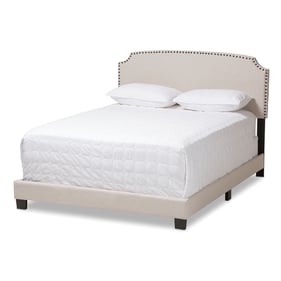 Baxton Studio Odette Light Beige Fabric Upholstered King Bed