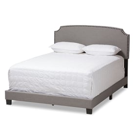 Baxton Studio Odette Light Grey Fabric Upholstered King Bed