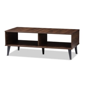 Baxton Studio Pierre Walnut Brown Wood Rectangle Coffee Table