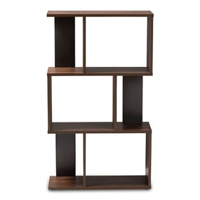 Baxton Studio Legende Brown 6 Shelves Display Bookcase